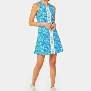 Addison Bay - Ocean Reef Dress in Courtside Blue Floral/ White